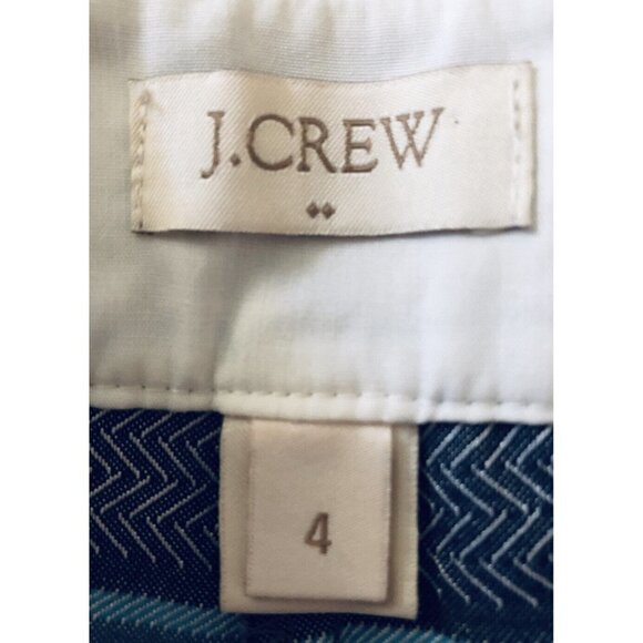 J. Crew  Womens Size 4 Blue Striped Textured Mini Pleated Shorts Pockets Boho - Picture 5 of 7